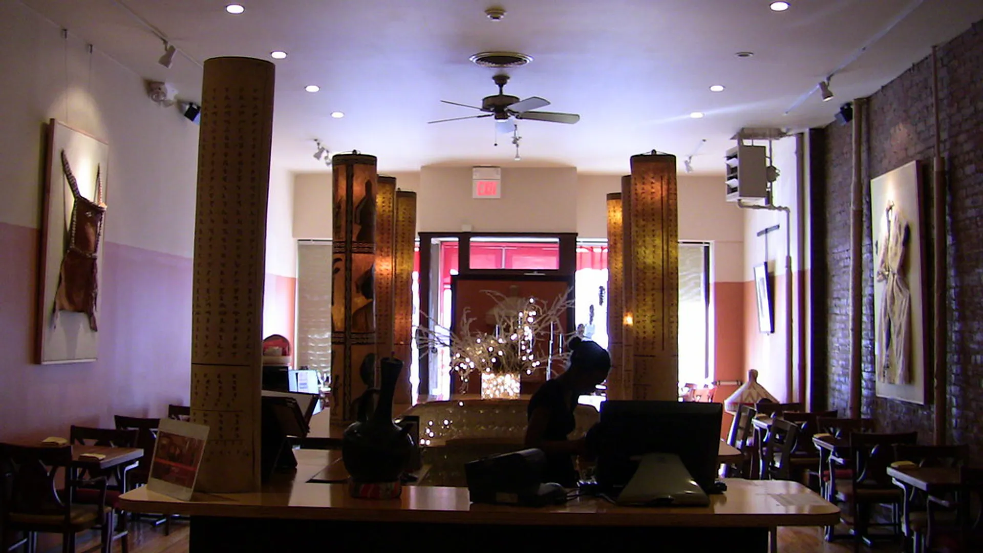 Mesob's warm, casual-elegant dining room